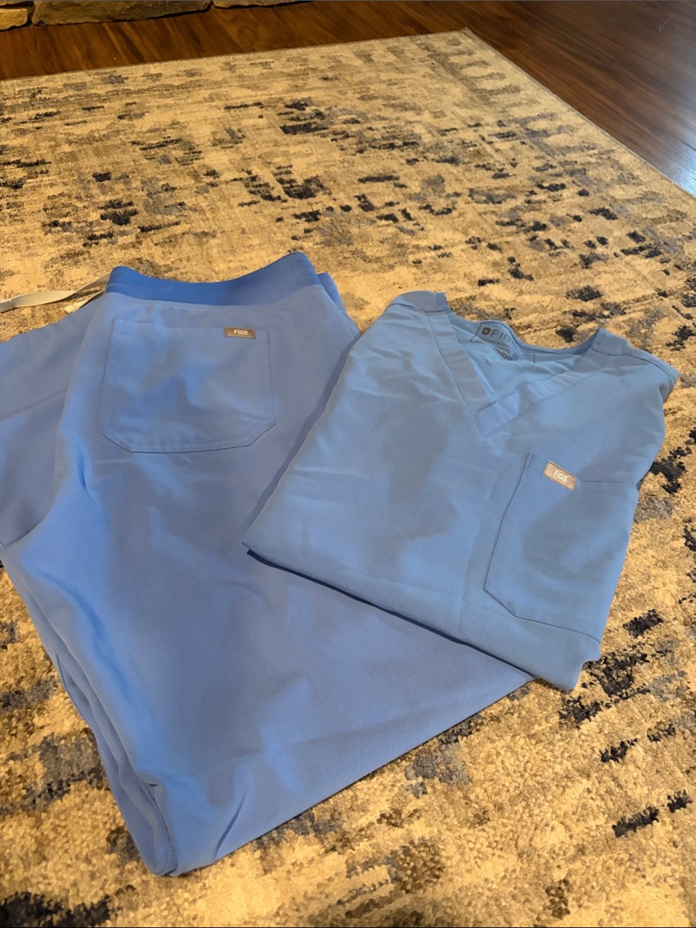 Figs  Light Blue Jogger Scrub Bottoms